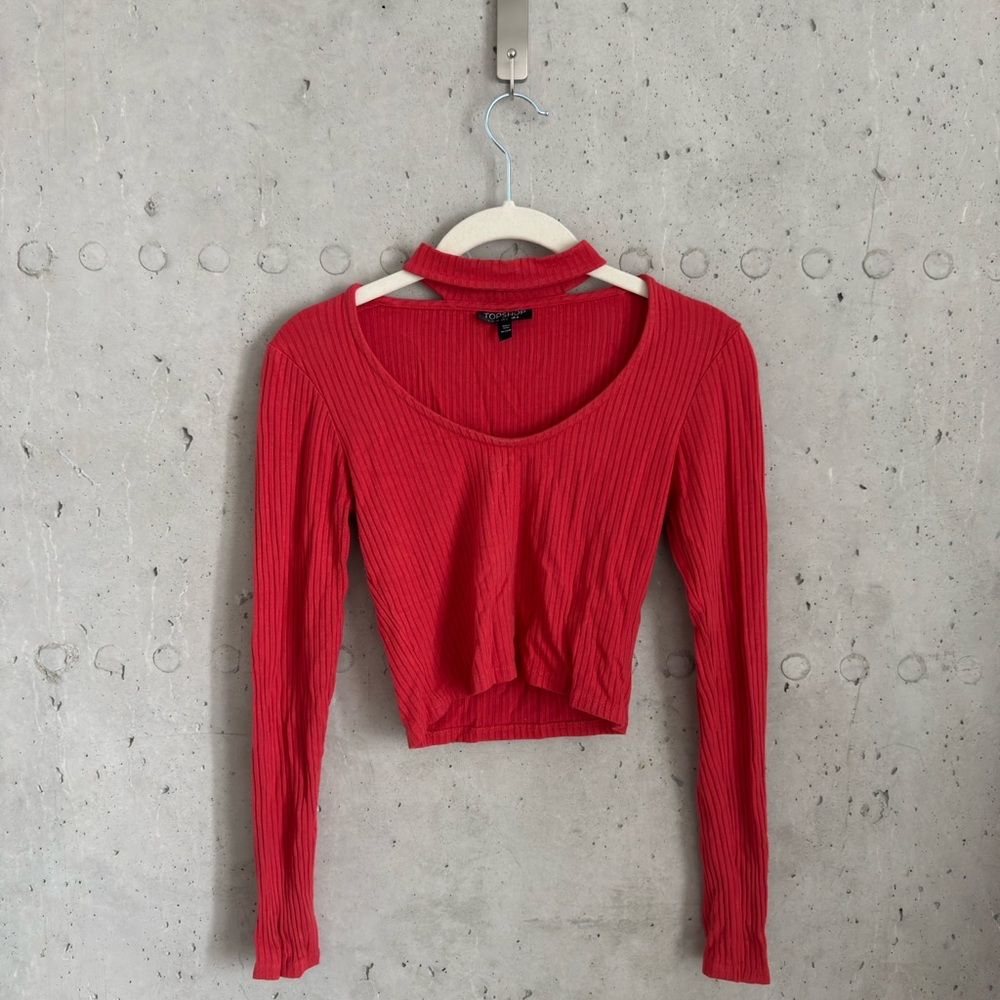 TOPSHOP CHOKER CROP